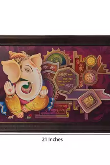 Spritual Ganesha Satin Matt Texture UV Art Painting