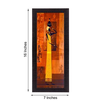 Abstract Tribal Woman Satin Matt Texture UV Art Painting 1