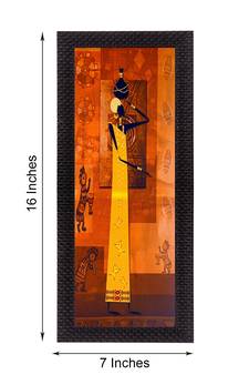 Abstract Tribal Woman Satin Matt Texture UV Art Painting