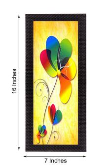 Abstract Colorful Flower Satin Matt Texture UV Art Painting