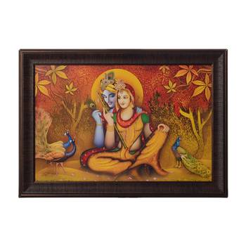 Radha Krishna Satin Matt Texture UV Art Painting 1