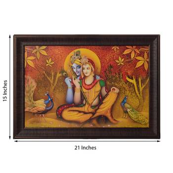 Radha Krishna Satin Matt Texture UV Art Painting 2