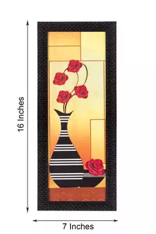 Abstact Striped Vase Satin Matt Texture UV Art Painting