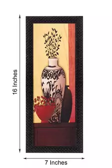 Abstract Printed Vases Satin Matt Texture UV Art Painting