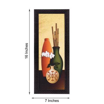 Abstract Vase With Stick Satin Matt Texture UV Art Painting 2