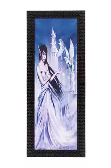 Angel Woman Satin Matt Texture UV Art Painting
