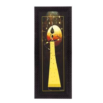 Abstract Yellow Figurine Satin Matt Texture UV Art Painting 1