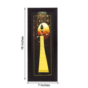 Abstract Yellow Figurine Satin Matt Texture UV Art Painting 2
