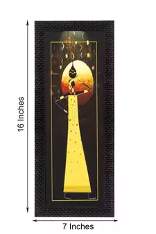 Abstract Yellow Figurine Satin Matt Texture UV Art Painting