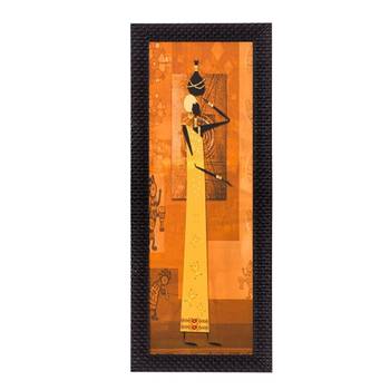 Abstract Tribal Woman Fogurine Satin Matt Texture UV Art Painting 1