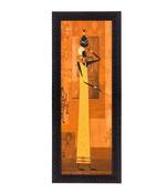 Abstract Tribal Woman Fogurine Satin Matt Texture UV Art Painting