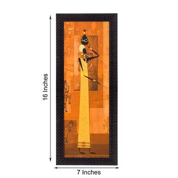 Abstract Tribal Woman Fogurine Satin Matt Texture UV Art Painting 2