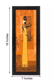 Abstract Tribal Woman Fogurine Satin Matt Texture UV Art Painting