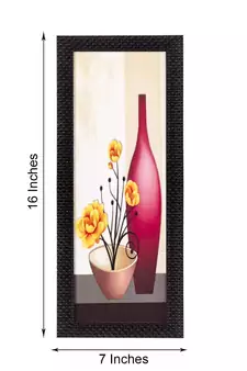 Abstract Red Vase Satin Matt Texture UV Art Painting