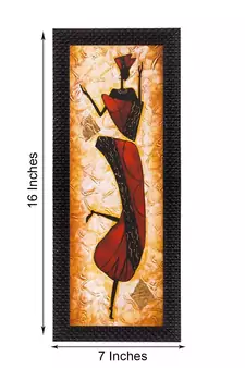 Abstract Woman Figurine Satin Matt Texture UV Art Painting