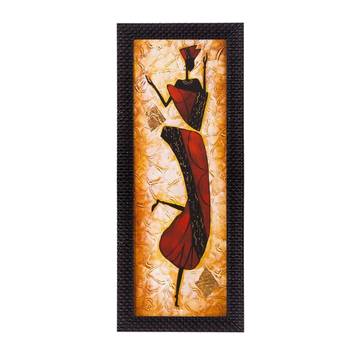 Abstract Tribal Woman Satin Matt Texture UV Art Painting 1
