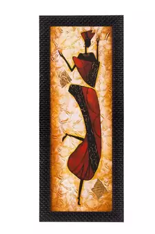 Abstract Tribal Woman Satin Matt Texture UV Art Painting