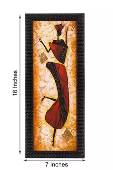 Abstract Tribal Woman Satin Matt Texture UV Art Painting