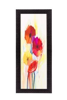 Abstract Colorful Flowers Satin Matt Texture UV Art Painting