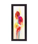 Abstract Colorful Flowers Satin Matt Texture UV Art Painting