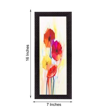 Abstract Colorful Flowers Satin Matt Texture UV Art Painting 2
