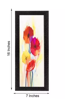 Abstract Colorful Flowers Satin Matt Texture UV Art Painting