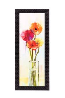 Abstract Colorful Flowers Satin Matt Texture UV Art Painting
