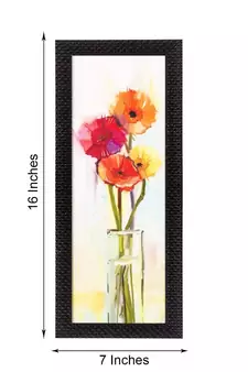 Abstract Colorful Flowers Satin Matt Texture UV Art Painting