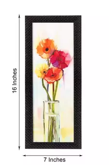 Abstract Colorful Flowers Satin Matt Texture UV Art Painting