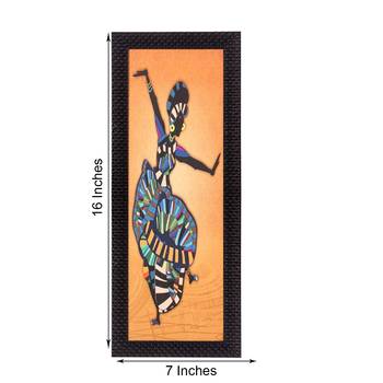 Abstract Dancing Woman Satin Matt Texture UV Art Painting 2