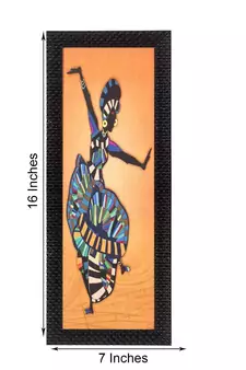 Abstract Dancing Woman Satin Matt Texture UV Art Painting