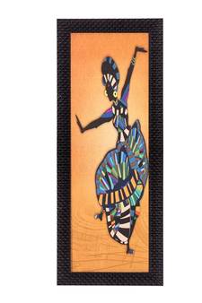 Abstract Dancing Woman Figurine Satin Matt Texture UV Art Painting