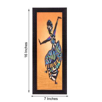 Abstract Dancing Woman Figurine Satin Matt Texture UV Art Painting 2
