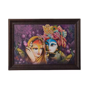 Radha Krishna Satin Matt Texture UV Art Painting 1