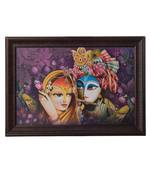 Radha Krishna Satin Matt Texture UV Art Painting