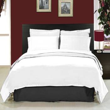 400 TC 65/35 Cotton/Poly. Solid White King Size Duvet Cover 1