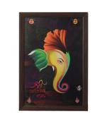 Lord Ganesha Satin Matt Texture UV Art Painting