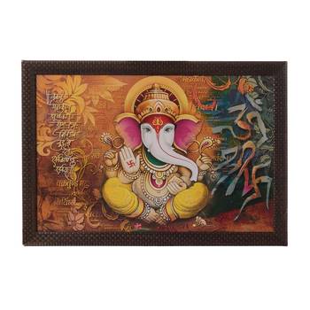 Lord Ganesha Satin Matt Texture UV Art Painting 1