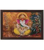 Lord Ganesha Satin Matt Texture UV Art Painting