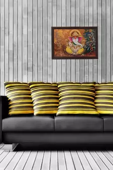 Lord Ganesha Satin Matt Texture UV Art Painting