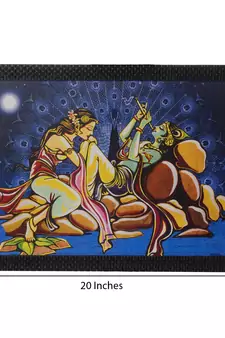 Radha Krishna Love Moments Satin Matt Texture UV Art Painting