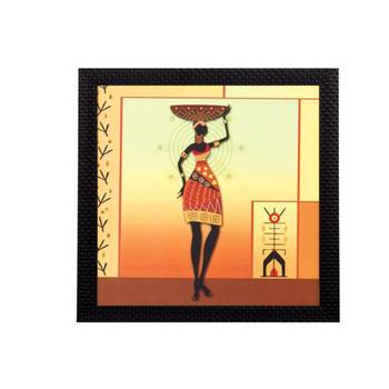 Tribal Woman Satin Matt Texture UV Art Painting 1