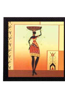 Tribal Woman Satin Matt Texture UV Art Painting