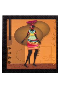Dancing Tribal Woman Satin Matt Texture UV Art Painting
