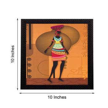 Dancing Tribal Woman Satin Matt Texture UV Art Painting 2