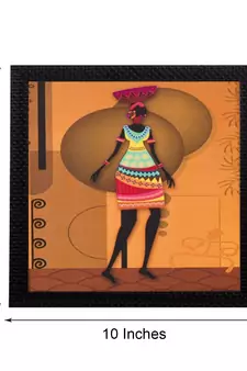 Dancing Tribal Woman Satin Matt Texture UV Art Painting