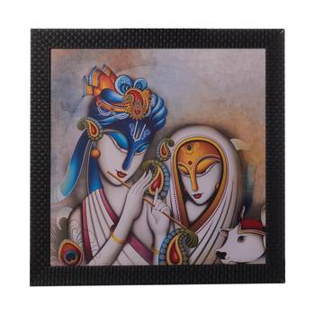 Radha Krishna Satin Matt Texture UV Art Painting 1