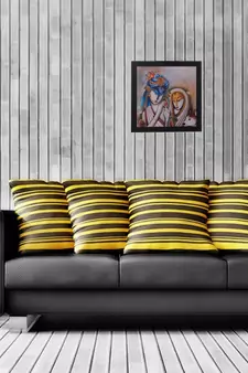 Radha Krishna Satin Matt Texture UV Art Painting