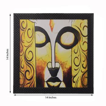 Meditating Buddha Satin Matt Texture UV Art Painting 3