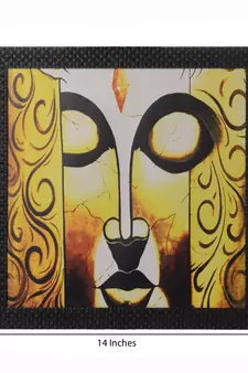 Meditating Buddha Satin Matt Texture UV Art Painting